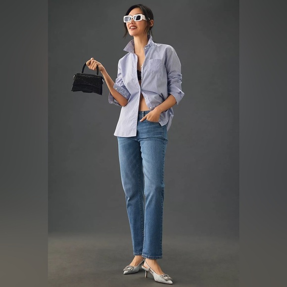 Anthropologie‎ Pilcro Slim Boyfriend Jeans 28 6 mid rise stretch relaxed blue - Picture 12 of 12